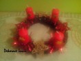 Adventní věnec-červeno zlatý